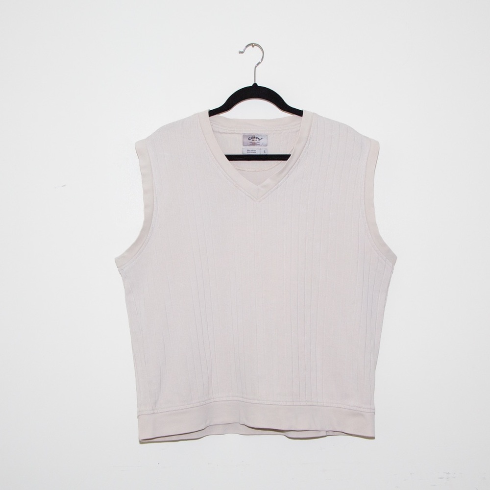 Beige sweater vest